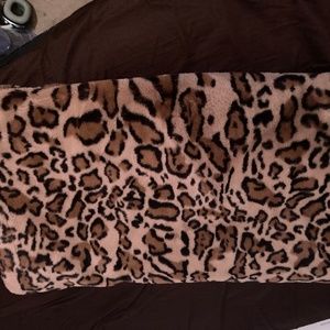 Gianni Versace Leopard Silk/Polyester Blanket